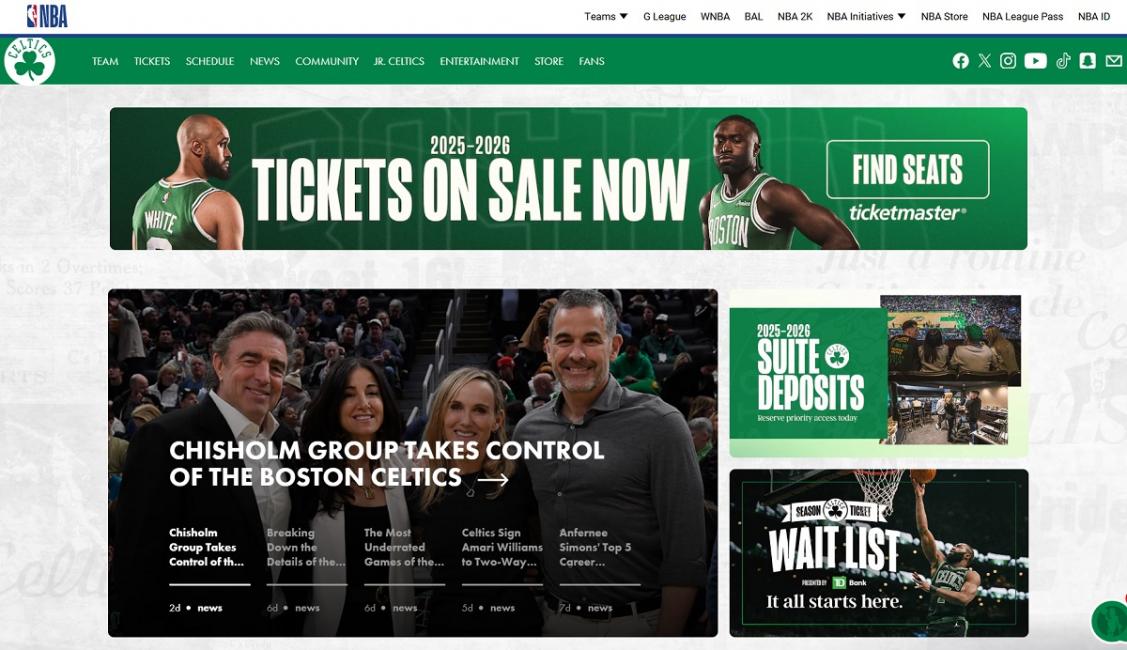 La vente des Boston Celtics finalisée pour plus de 6 milliards