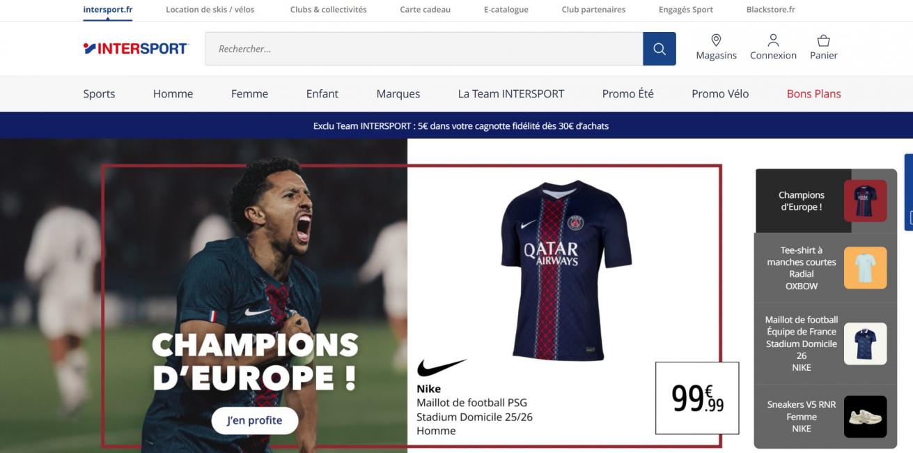Intersport a diffusé le spot le plus long de la finale