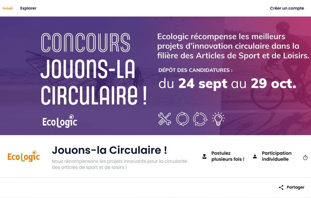Ecologic lance le concours "Jouons la circulaire" 