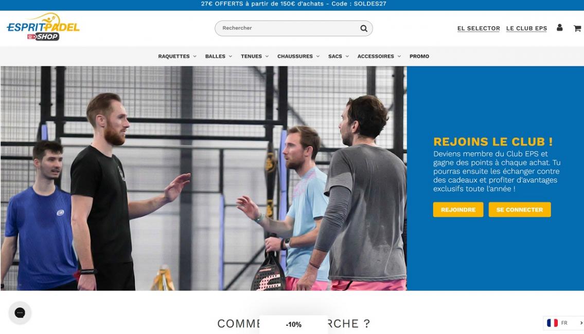 Les ambitions du pure player Esprit Padel Shop
