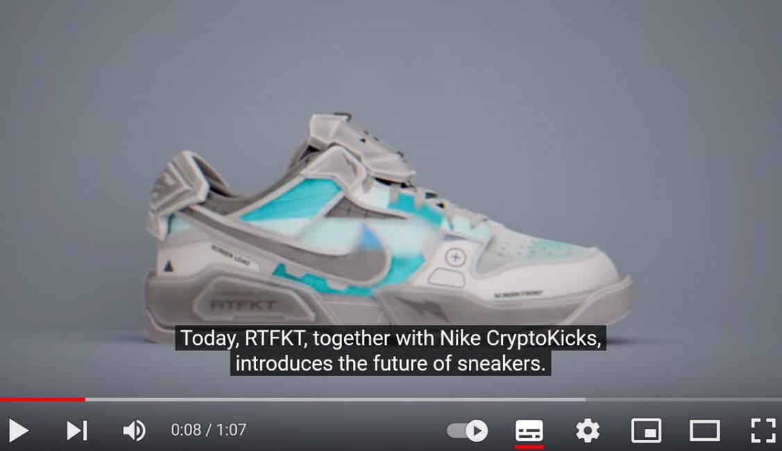 RTFKT lance la 1ere paire virtuelle de sneaker Nike