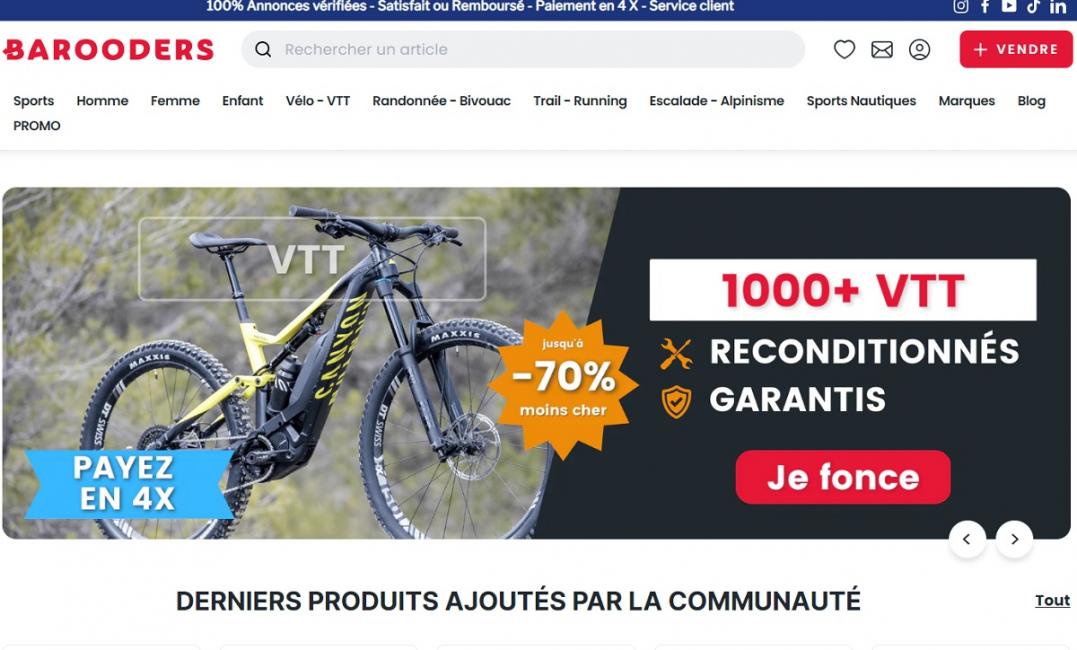 Barooders porté par la vente de vélos d’occasion et neufs